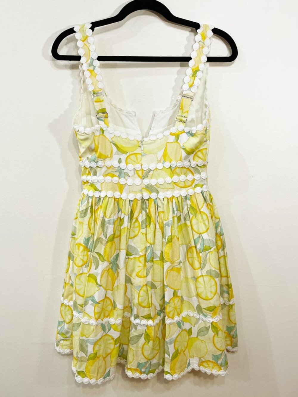 New Avec Les Filles Limoncello Embroidered Mini Dress Yellow 2, XS - Picture 4 of 8